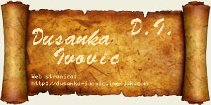 Dušanka Ivović vizit kartica